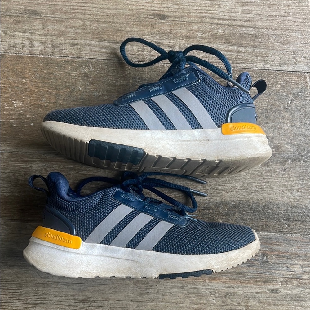 Adidas Blue and Yellow Sneakers with Sporty Design